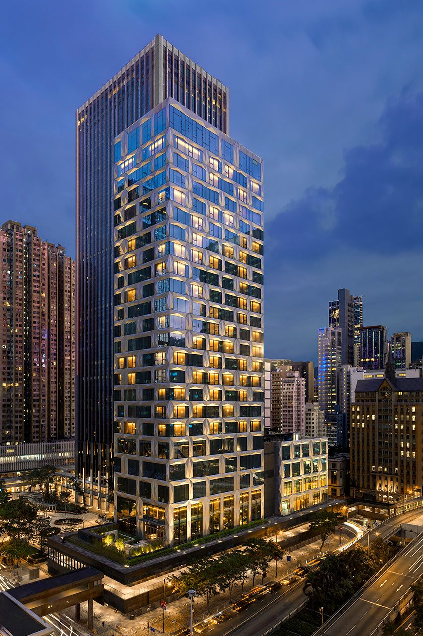 The exterior of the hotel.