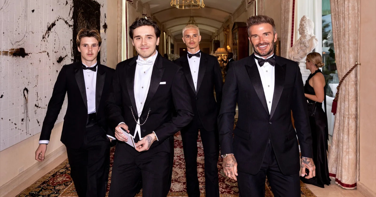 Beckham 一家全體穿 Dior Men 訂製西裝出席婚禮！Brooklyn Beckham 新郎服原來藏着新娘的巧思？