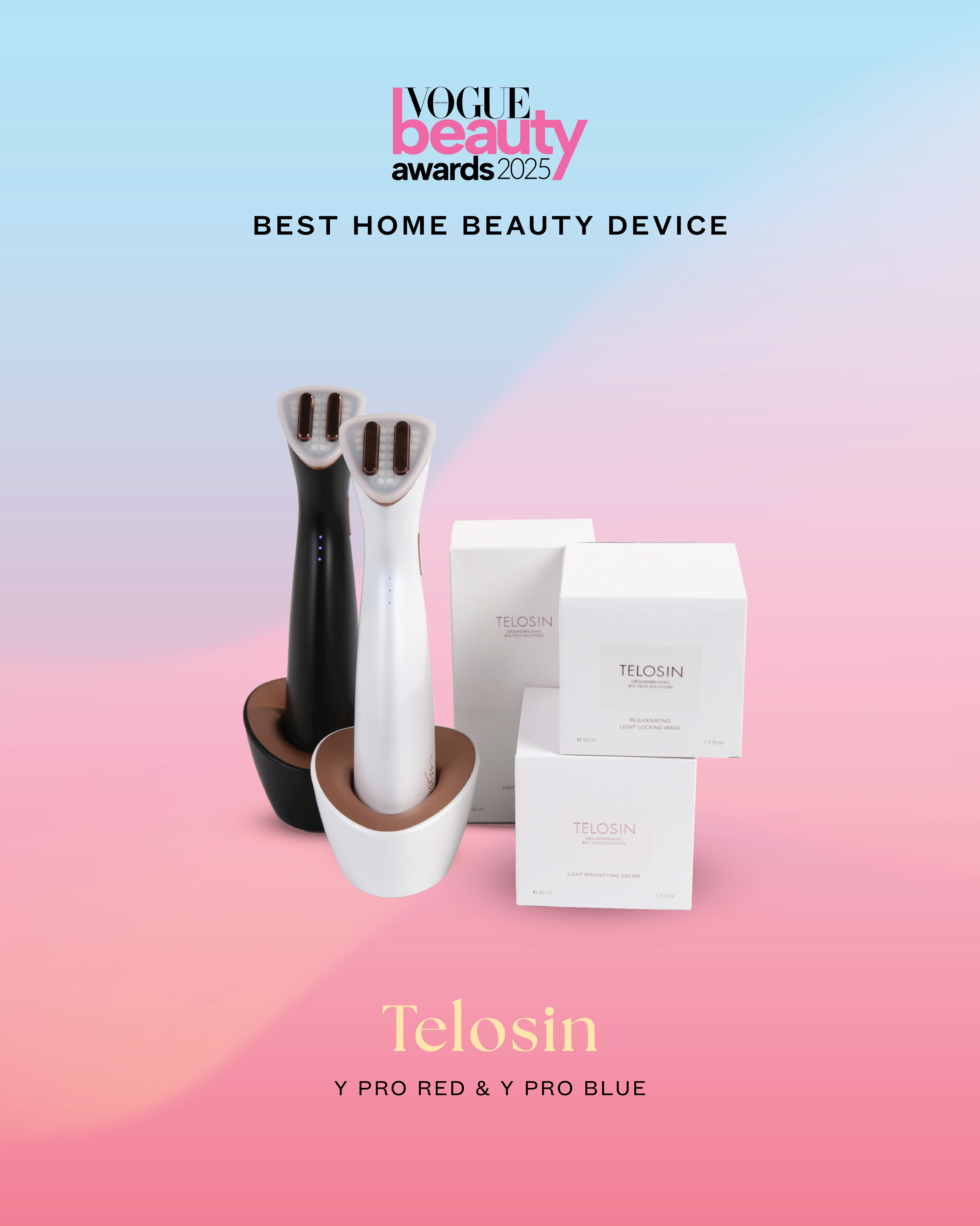 Best Home Beauty Device:Telosin Y Pro Red & Blue 以家用光療讓皮膚變得更健康
